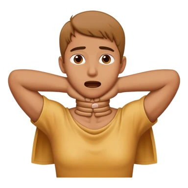 Hands around my own neck strangling myself sticker