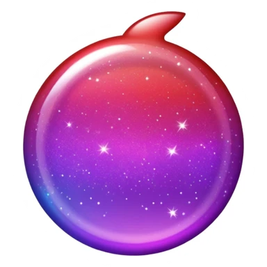 color gradient between red and purple glitter flash sticker