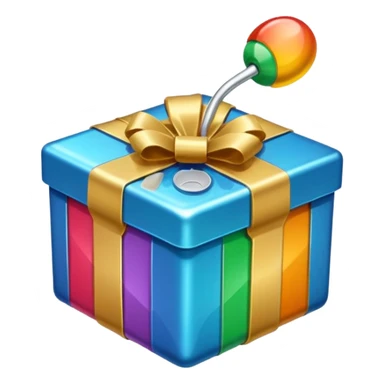 Corporate Gift icon and popper as a retro sticker  sticker