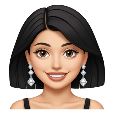 kylie jenner wear diamond earrings sticker