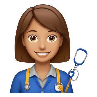 Employee with Lanyards sticker