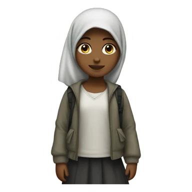 Girl standing with Palestine  sticker