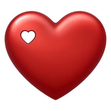heart with a metallic red finish sticker