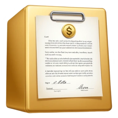 Professional safe guarantee contract golden paper signed sticker