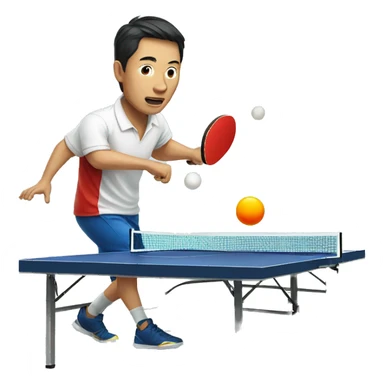 Chinese men playing ping pong  sticker