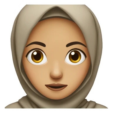 hijabi woman who looks very scared sticker