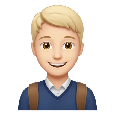 

:a happy confident student after IELTS, study abroad, UK, smile face

Style: emoji, clean, simple, white background. sticker