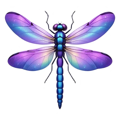 glitter purple dragonfly sticker