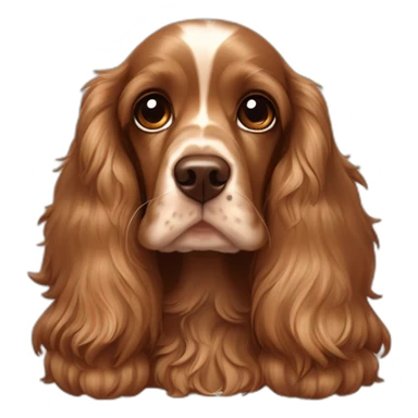 Cachorro Cocker spaniel marrom dormindo olhos fechados sticker