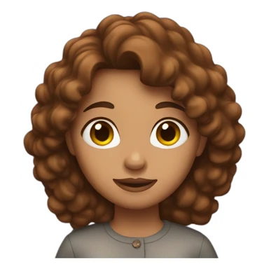 brown hair woman in love sticker