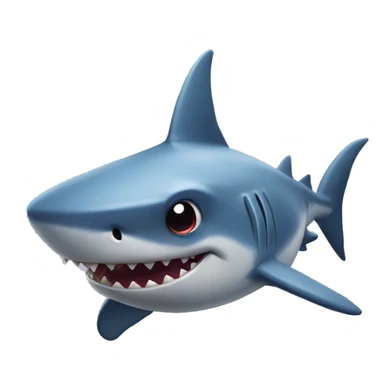 Shark with star eyes sticker
