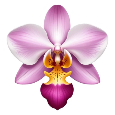 Beautiful phalaenopsis moth orchid flower with delicate petals and distinctive shape sticker