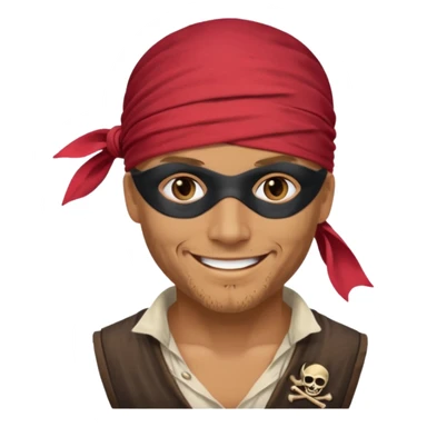 pirate with a blindfold sticker