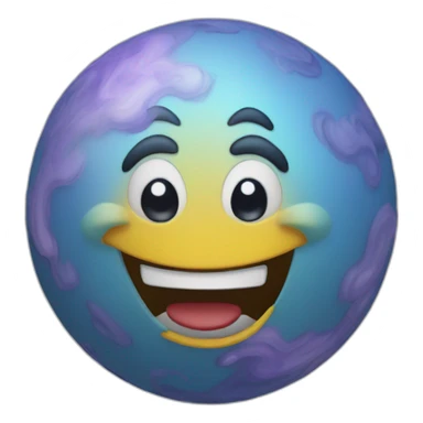3d sphere with a cartoon genie skin texture sticker