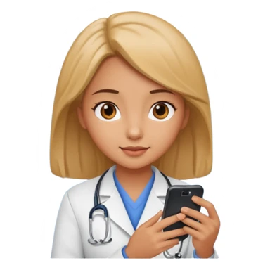 A cute veterinarian girl that watching a movie on her phone sticker