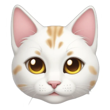 cat with heart eyes in manga style sticker