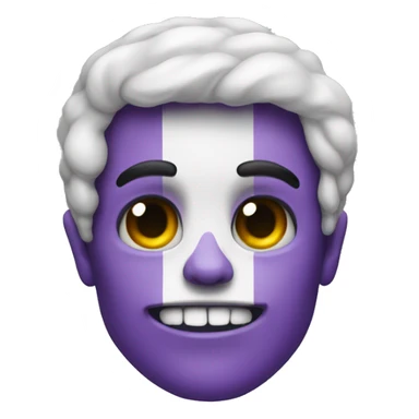 A mixture between the skull emoji and the gay pride emoji sticker