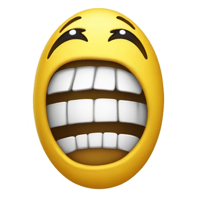 yellow emoji screaming in agony with tears streaming down face  sticker