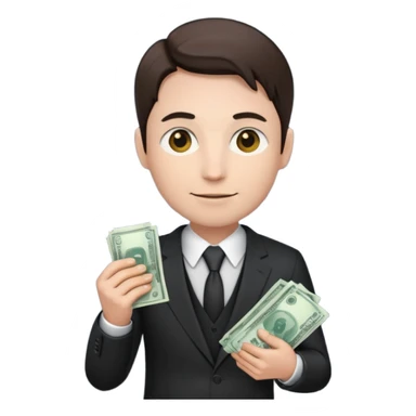 investor, one person, money sticker