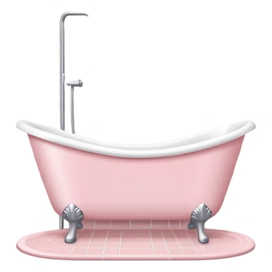 Pale pink bathtub and shower sticker