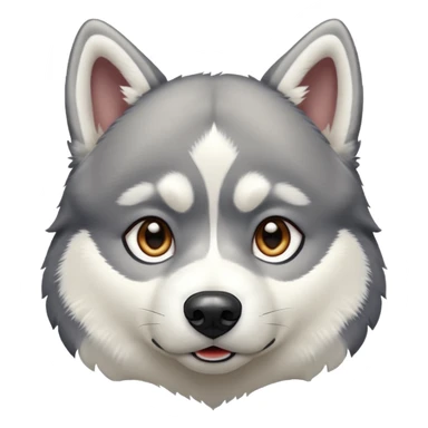 Husky with grey and white fur  sticker
