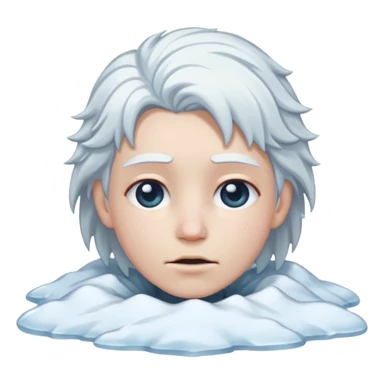 Frozen person dead in snow  sticker