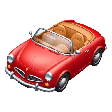 red car driving top down sticker