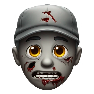 zombie with backwards cap sticker