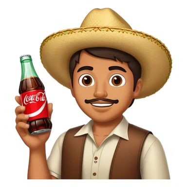 Mexican guy with Coca Cola  sticker