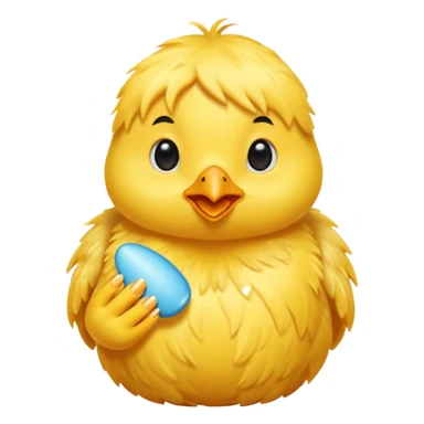 Un poussin avec des ongles vernis  sticker