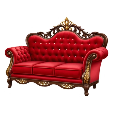 Vintage Sparkly red sofa sticker