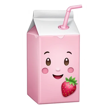 Strawberry milk carton sticker