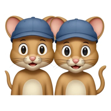 tom & Jerry  with cap  sticker