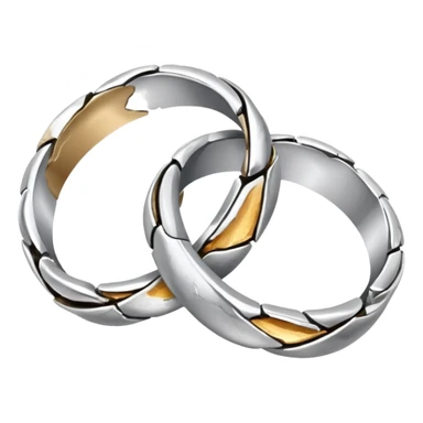 2 smashed wedding ring sticker