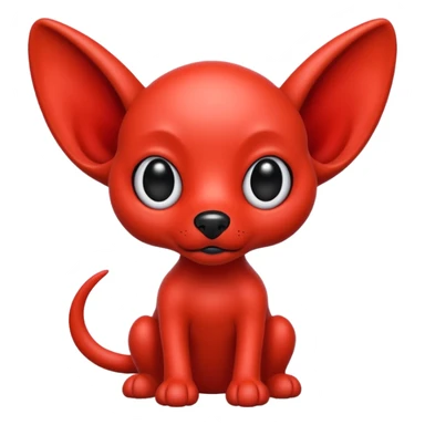 red alien dog sticker