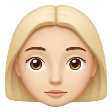 minimal flat emoji with relaxed expression,
smooth eyebrows,
open calm eyes,
feeling of ease and safety,
pastel neutral colors,
modern mindfulness app style,
transparent background,
vector illustration sticker