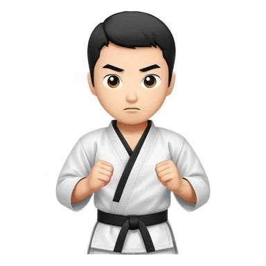 karate black belt character sticker