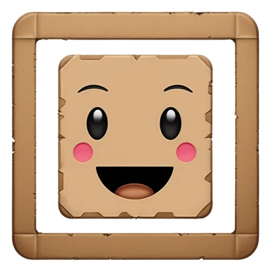 homeless cardboard sign icon, rectangle text on it sticker