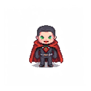 Dracula vampire with cape saying GG, gaming vampire sticker