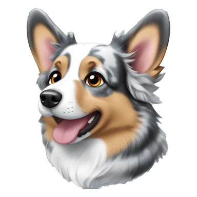 Blue Merle welsh corgi sticker