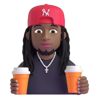 lil wayne with two styrofoam cups sticker