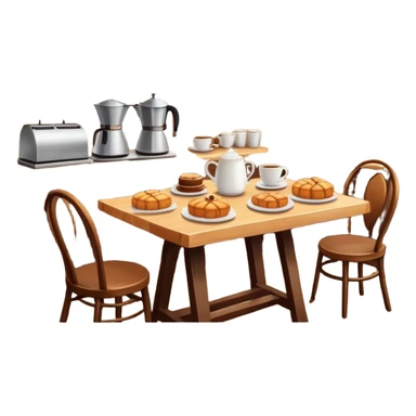 cozy cafe interior with coffee cups and pastries sticker