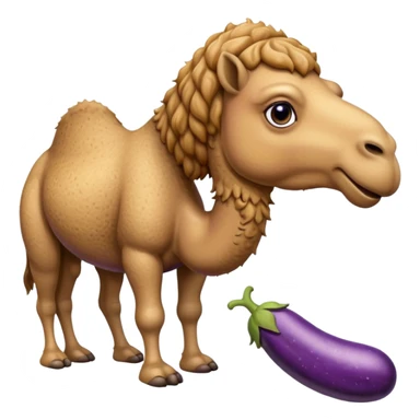 Camel eating eggplant sticker