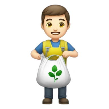 Agronomist holding a fertilizer bag with “SQM” written on it sticker