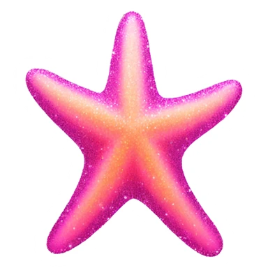 Pink ombre starfish with glitter  sticker