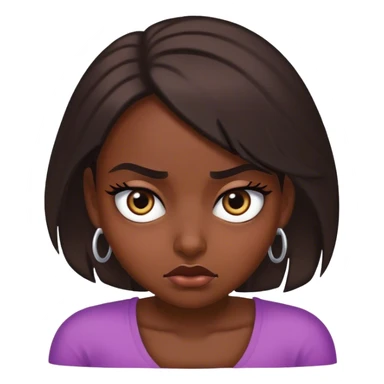 Girl rolling eyes with attitude  sticker