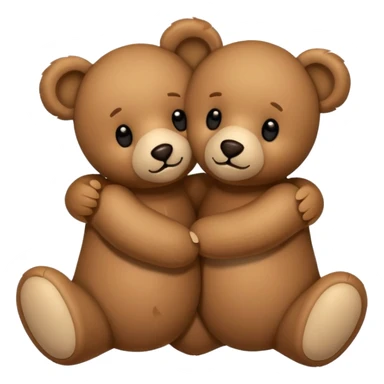 Teddy hugging another teddy sticker