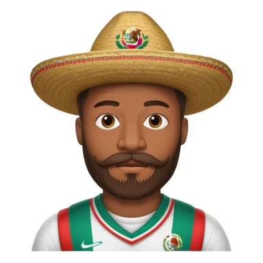 Mbappé avec une longue barbe et une moustache mexicaine  sticker