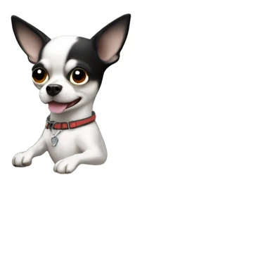 Black and white chihuahua driving a jeep sticker