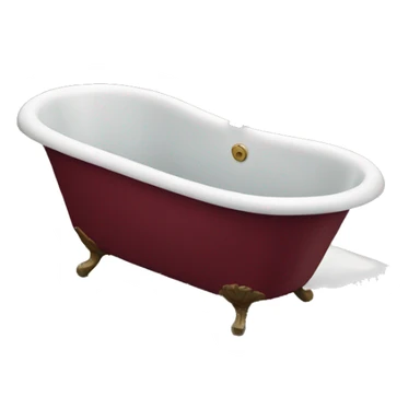 realistic burgundy bathtub sticker